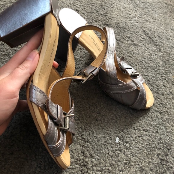 Dries Van Noten Metallic Block Heel Sandal 39.5 - Picture 4 of 14